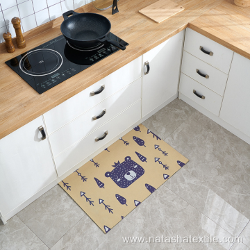 Cartoon printed kitchen mats absorbent non-slip mats